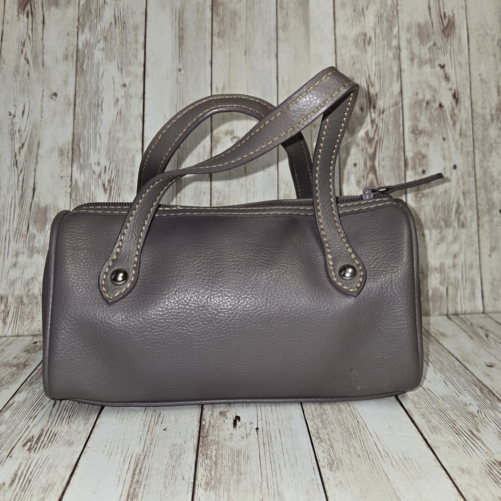 Nine West Powder Lavender Mini Barrel Purse Double Strap w/ Mirror Small Handbag - Picture 2 of 13